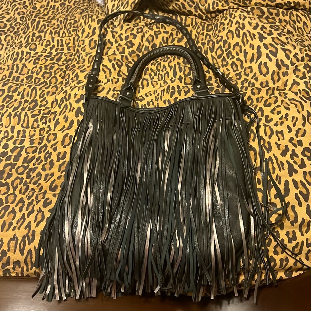 Steve Madden Leather Fringe Purse, Never Used  Excellent condition!